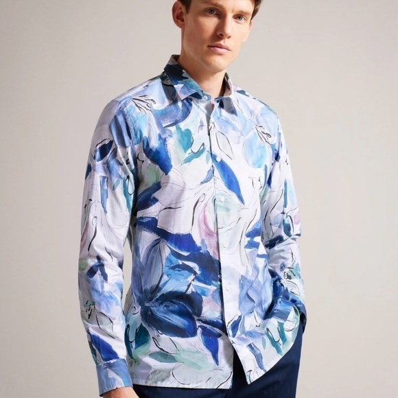 TED BAKER Shirt CLUNIE regular fit - Size 5-Equivalent 42/Size XL - Picture 6 of 16